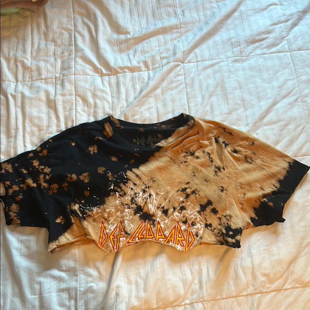 Def Leppard Tie-Dye Crop Top